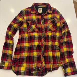 Authentic 44mm Red and Yellow Plaid flannel Shirt